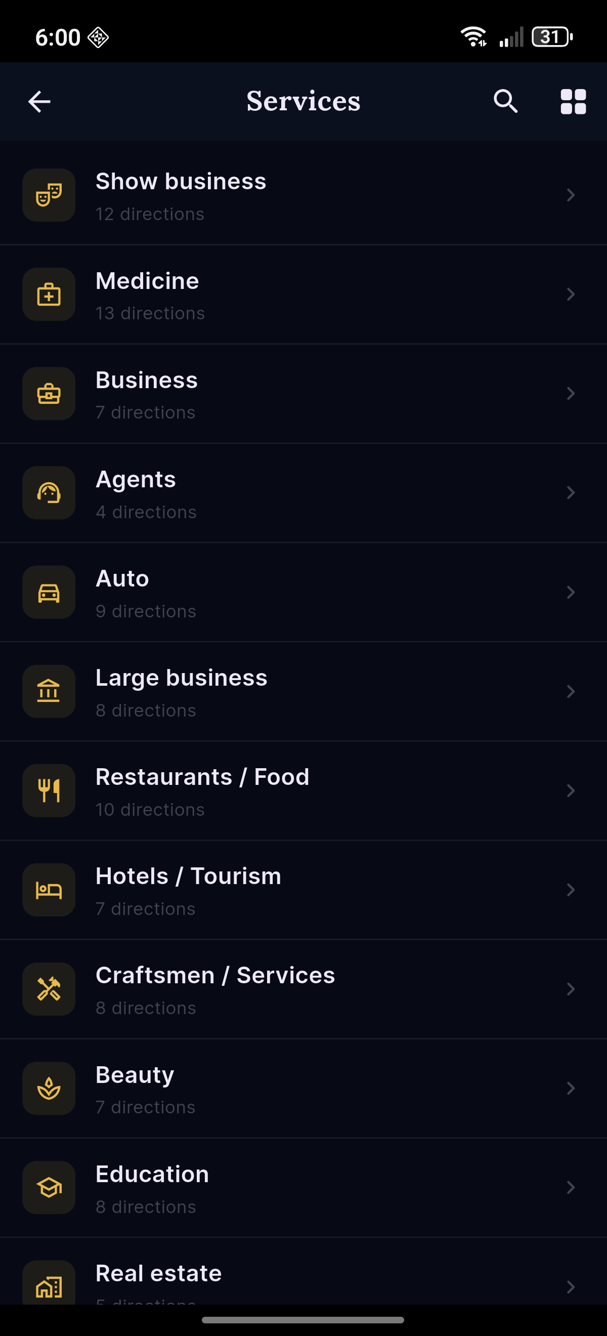 My Status services directory